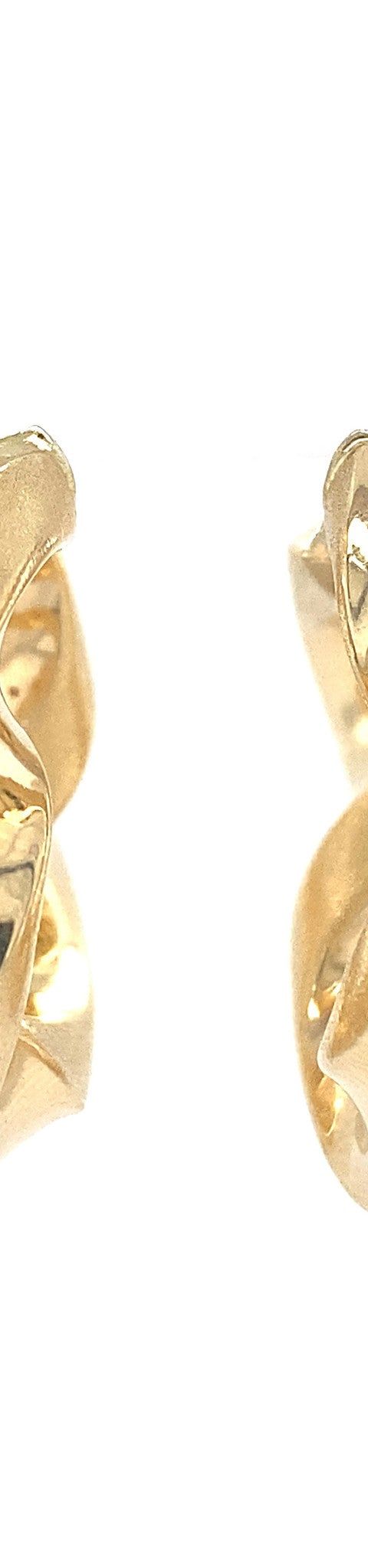 Vintage 14K Gold Fancy Hoop Earrings